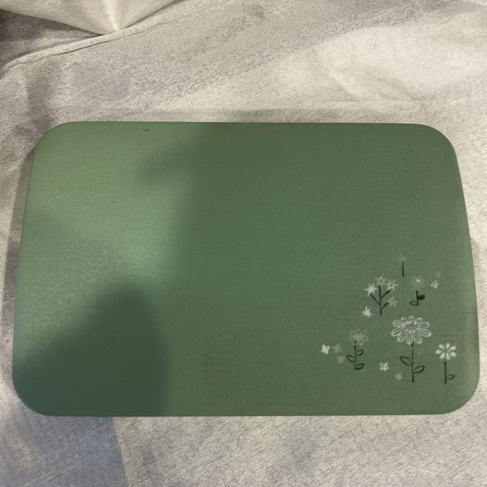 Farrington Vintage Clamshell Jewelry Case 60s Travel USA Classic Green 6.5